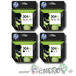 HP Deskjet 3700 series : Pack HP 304 XL - Pack de Cartouches d'encre HP 304  XL Couleur et Noire compatibles x2 