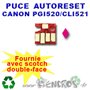 Puce Auto-Reset Canon CLI521 magenta