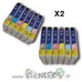 Ecopack 12 Cartouches compatibles de qualite Encros EP070-EP075 NOIR ET COULEUR clone