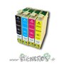 Ecopack 4 Cartouches compatibles de qualite Encros T1811-T1814 NOIR ET COULEUR
