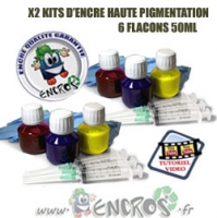 Pack X2 kits EC25 Couleurs encre pigmentée